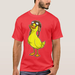 Anka som pilot med Cap Goggles T Shirt