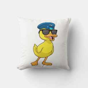 Anka som pilot med pilotthat kudde