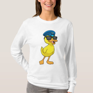 Anka som pilot med pilotthat t shirt