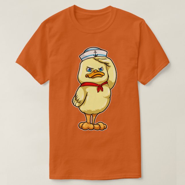 Anka som sjöman med militärtjänst t shirt (Design framsida)
