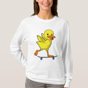 Anka som Skater med Skateboard T Shirt