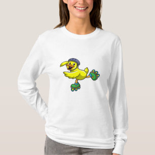 Anka som Skater med Skates & Helmet T Shirt