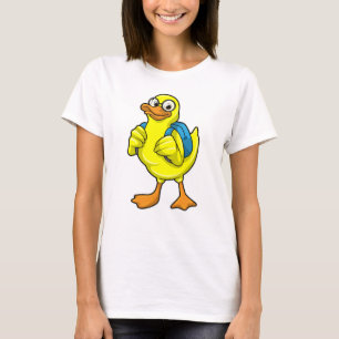Anka som Student med ryggsäck T Shirt