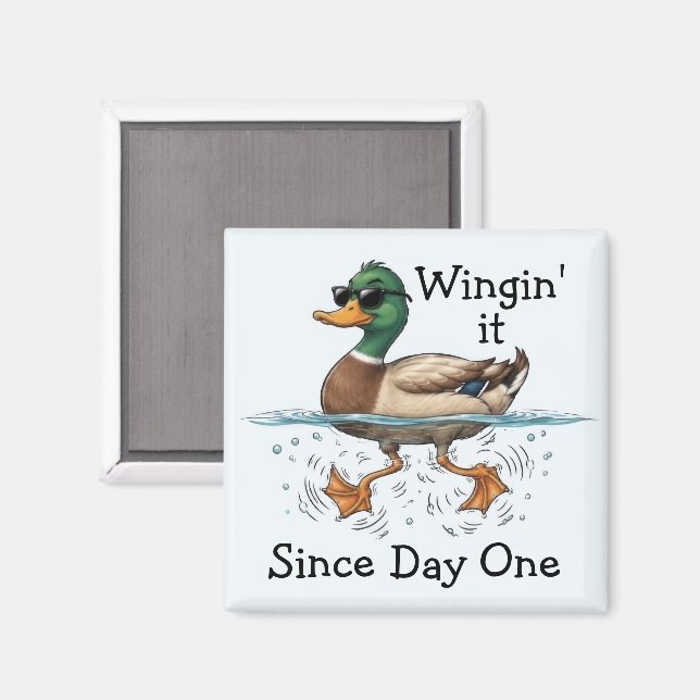 Anka som wingar det  magnet (Front/Back)