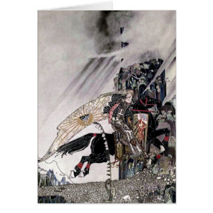 Änka Son vid det Kay Nielsen kortet Hälsningskort