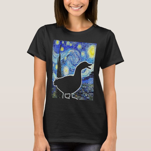 Anka Starry Night Van Gogh Funny Anka Farmer T Shirt (Framsida)
