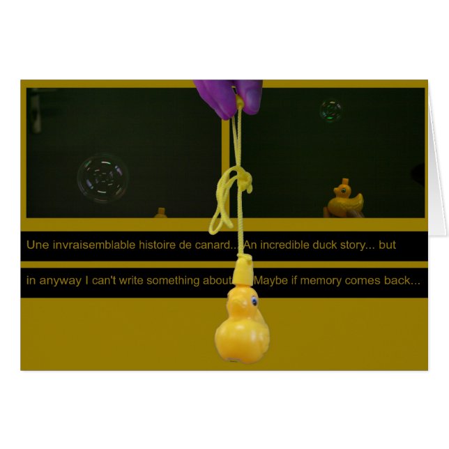 Anka Story ou une invecklad histoire Hälsningskort (Framsidan Horizontal)