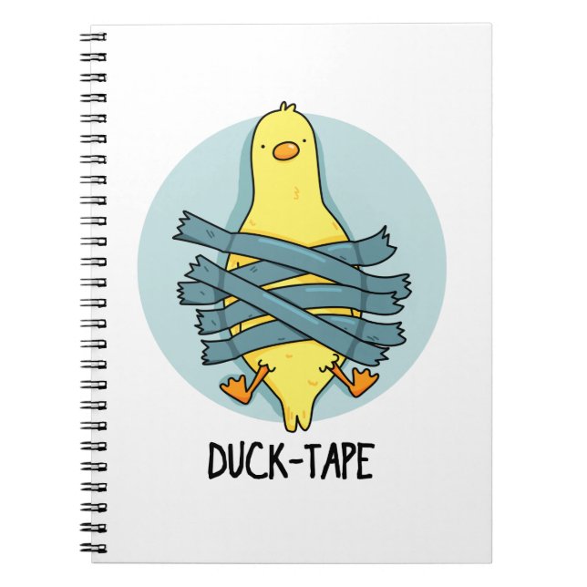 Anka Tape Funny Duct Tape Pun Anteckningsbok (Framsidan)