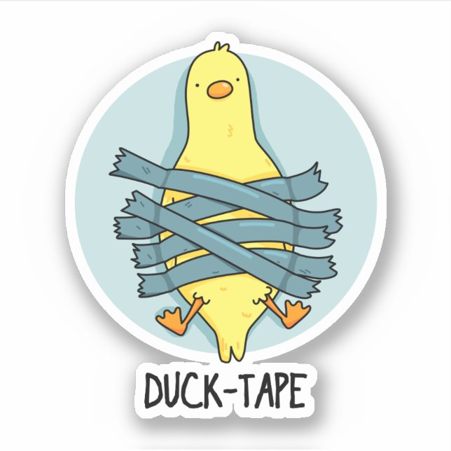 Anka Tape Funny Duct Tape Pun Klistermärken (Framsida)