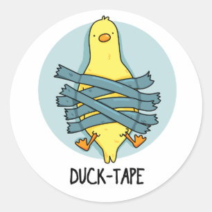 Anka Tape Funny Duct Tape Pun Runt Klistermärke