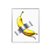 Anka-Taped Banana Framed-Kanvastrycket