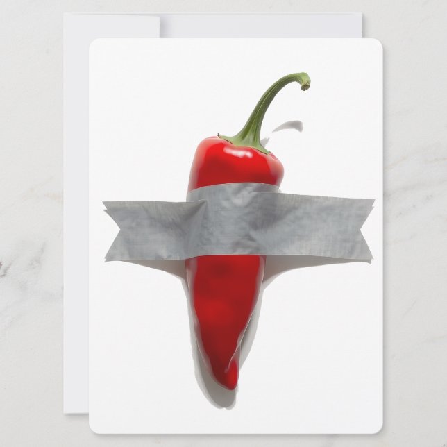 Anka-taped Chili Julkort (Framsida)