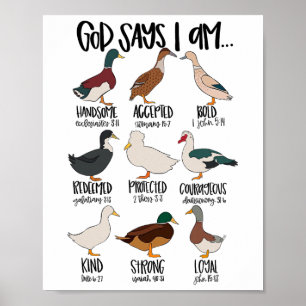 Anka Types Christian Gud säger att jag är bibel Ve Poster