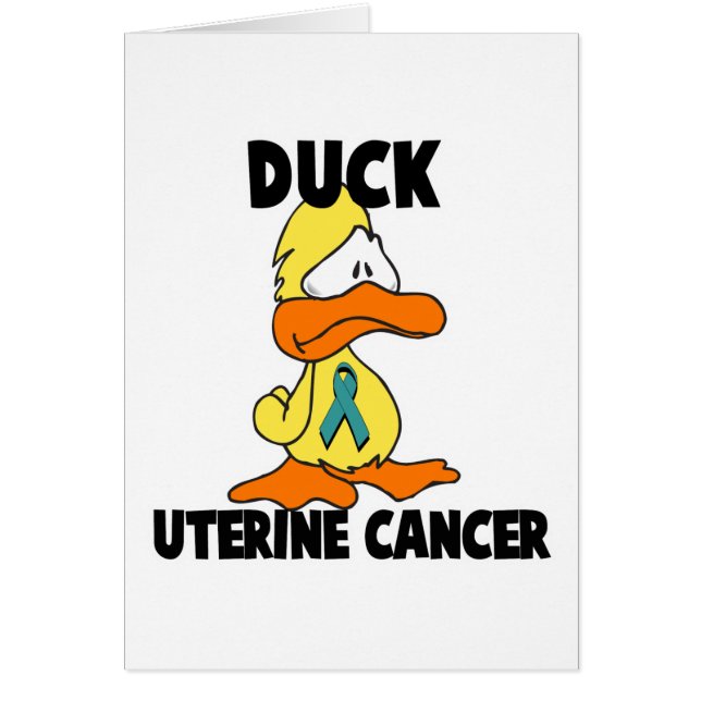 Anka Uterine Cancer Hälsningskort (Framsidan)