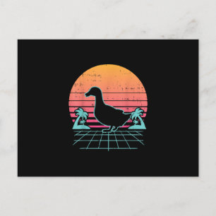Anka Vaporwave Aesthetic 80-talet Gårdsdjur Bondp Meddelande Vykort