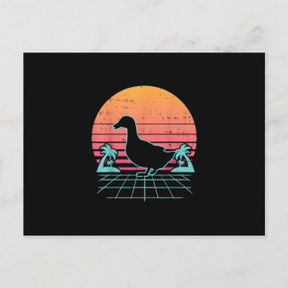Anka Vaporwave Aesthetic 80-talet Gårdsdjur Bondp Meddelande Vykort
