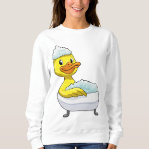 Anka vid bad med badkar och skum t shirt