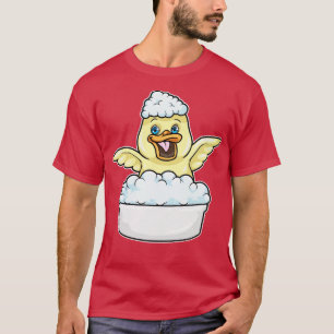 Anka vid Bathing i Bathtub med skum T Shirt