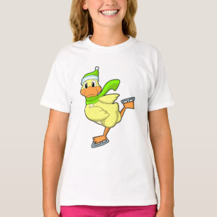 Anka vid isfiske med isskiffer t shirt