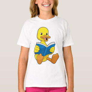 Anka vid läsning med Bok T Shirt