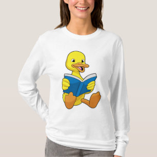 Anka vid läsning med Bok T Shirt