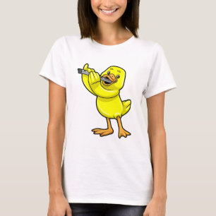 Anka vid Music med Flute T Shirt