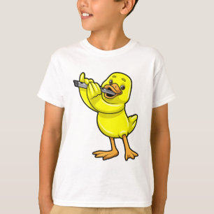 Anka vid Music med Flute T Shirt