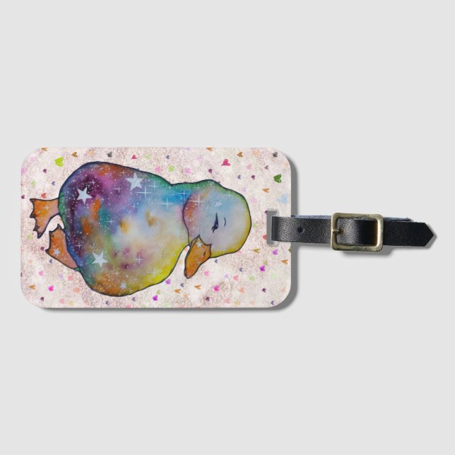 Anka vid namn Rainbow Bagagebricka (Framsida horisontal)