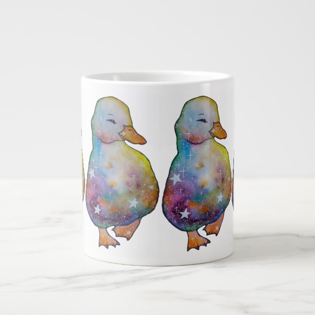 Anka vid namn Rainbow Jumbo Mugg (Framsidan)