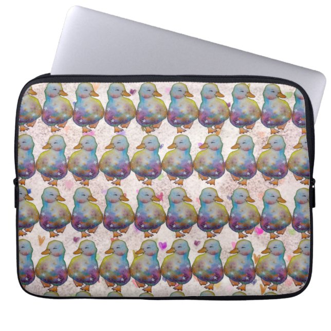 Anka vid namn Rainbow Laptop Fodral (Framsidan)