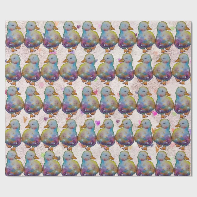 Anka vid namn Rainbow Presentpapper (Platt)