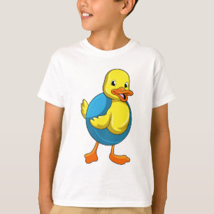 Anka vid simning med Simma ring T Shirt