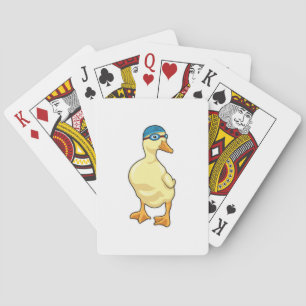 Anka vid simning med simmande glasögon casinokort