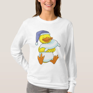 Anka vid sömnning med nightcap t shirt