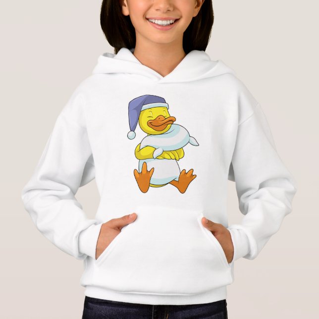 Anka vid sömnning med nightcap t shirt (Framsida)