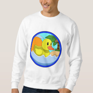Anka vid stranden med Handflatan träd.PNG Lång Ärmad Tröja