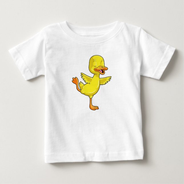 Anka vid Yoga Fitness på en Leg T Shirt (Framsida)