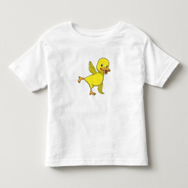 Anka vid Yoga Stretching-övning T Shirt (Framsida)