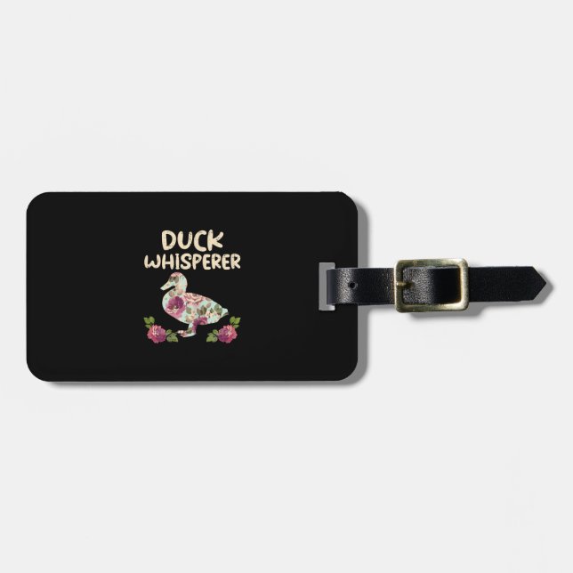 Anka Whisperer Flower Funny Farming Farm Animal Bagagebricka (Horisontell Framsida)