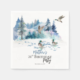 Anka Woodland Forest Nature 21 Birthday Party Pappersservett