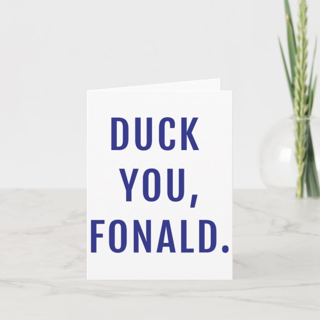 Anka You Fonald Funny-trump Kort (Framsida)