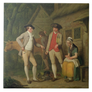 Änkacostards ko och godor som utmätas för Taxe Kakelplatta