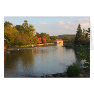 Ankadamm med mal i nedgång hälsningskort