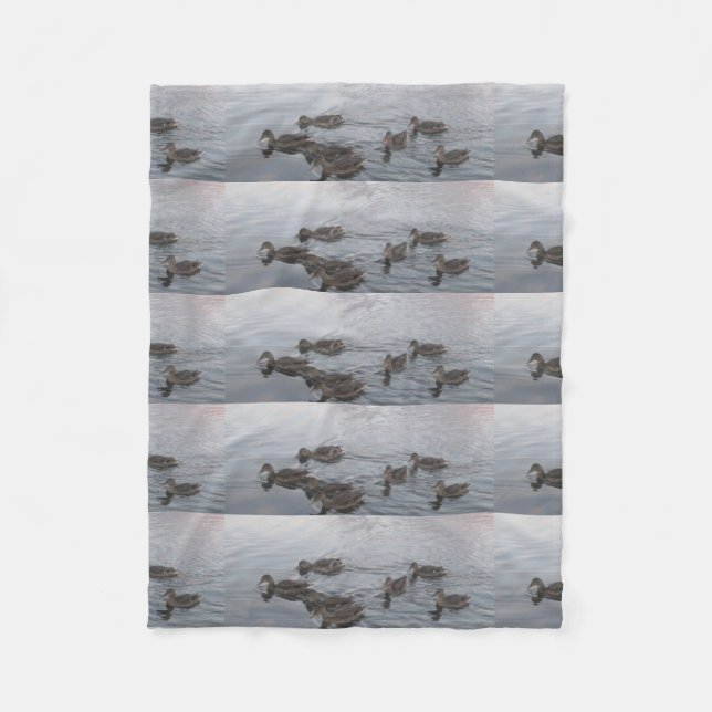 Ankafågelnaturen landskap himmelödeödear fleecefilt (Framsidan)