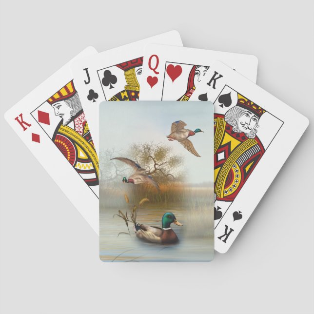 Ankajakt som leker kort casinokort (Baksidan)
