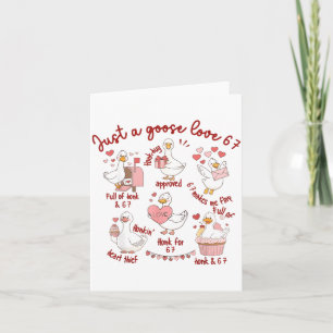 Ankälskling 67 Gås Valentine Älskare Rolig Alla Hj Kort