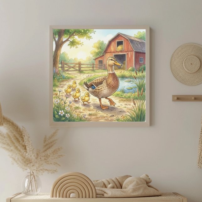 Ankamma och ankungar Nursery Poster (Skapare uppladdad)