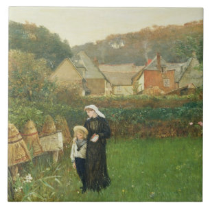 Änkan, 1895 (olja på kanfas) kakelplatta