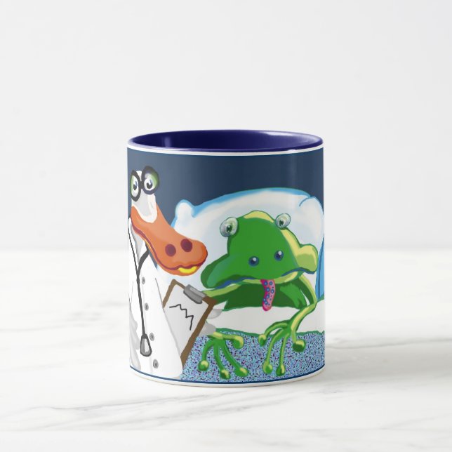Ankan Doktor Quack gör sin runda Mugg (Center)