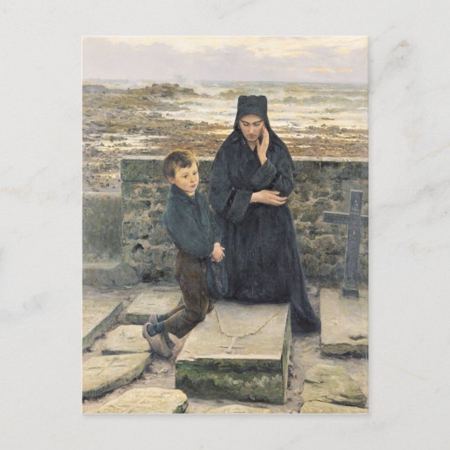 Änkan från Ile de Sein, 1880 Vykort (Framsida)